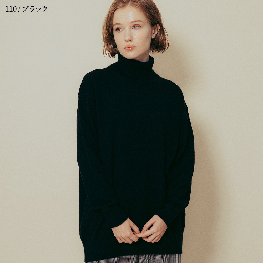 カシミヤ100％ オフタートルネック | Material,Cashmere | FUKAKINET
