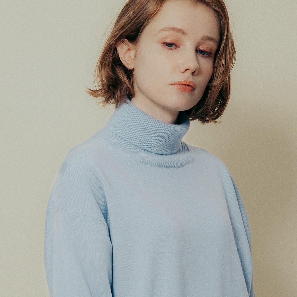 カシミヤ100％ オフタートルネック | Material,Cashmere | FUKAKINET