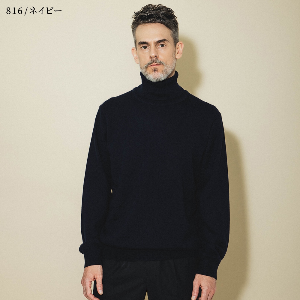 カシミヤ100％ タートルネック | Men's Knit | FUKAKINET