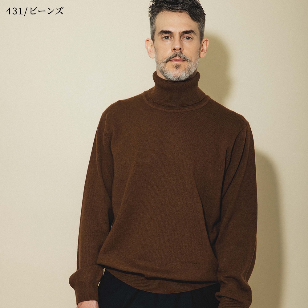 カシミヤ100％ タートルネック | Men's Knit | FUKAKINET