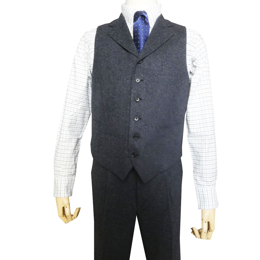 スーツ メンズ 秋冬 スリーピース 3つボタン オックスフォード