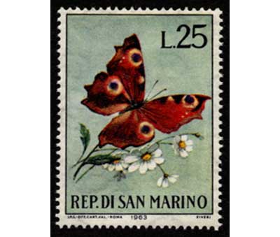 1963年 蝶切手5種セット サンマリノ発行 | 切手,ヨーロッパ | 趣味の