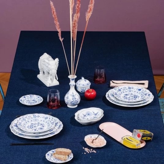 マイセン ブルーオニオン ペアケーキプレート 800101/00501/2P