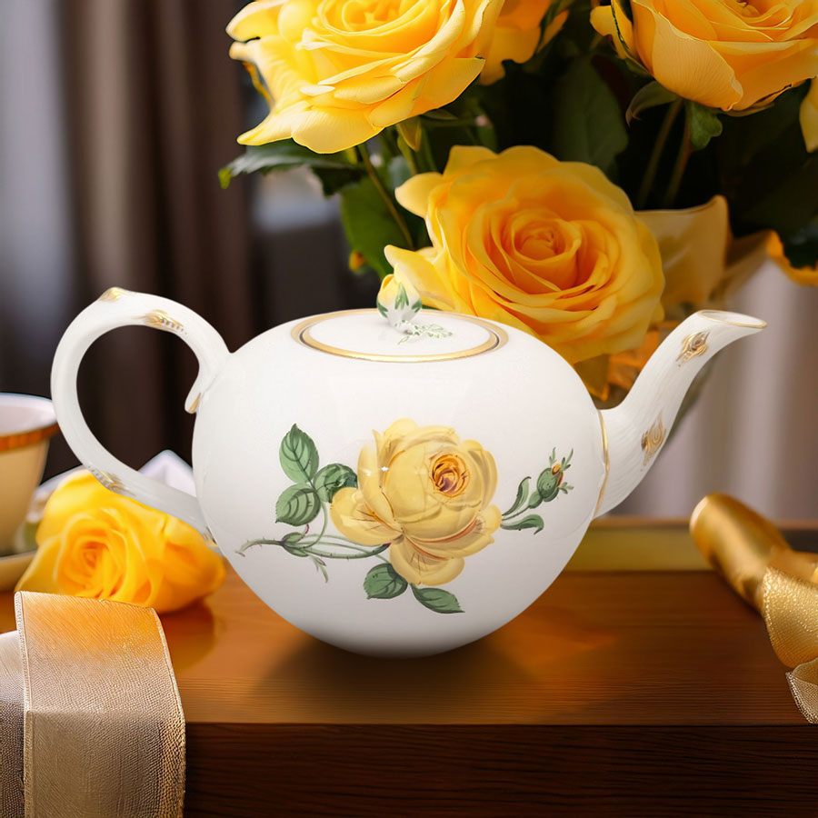 マイセン マイセンのバラ (イエロー) ティーポット 020610/00727