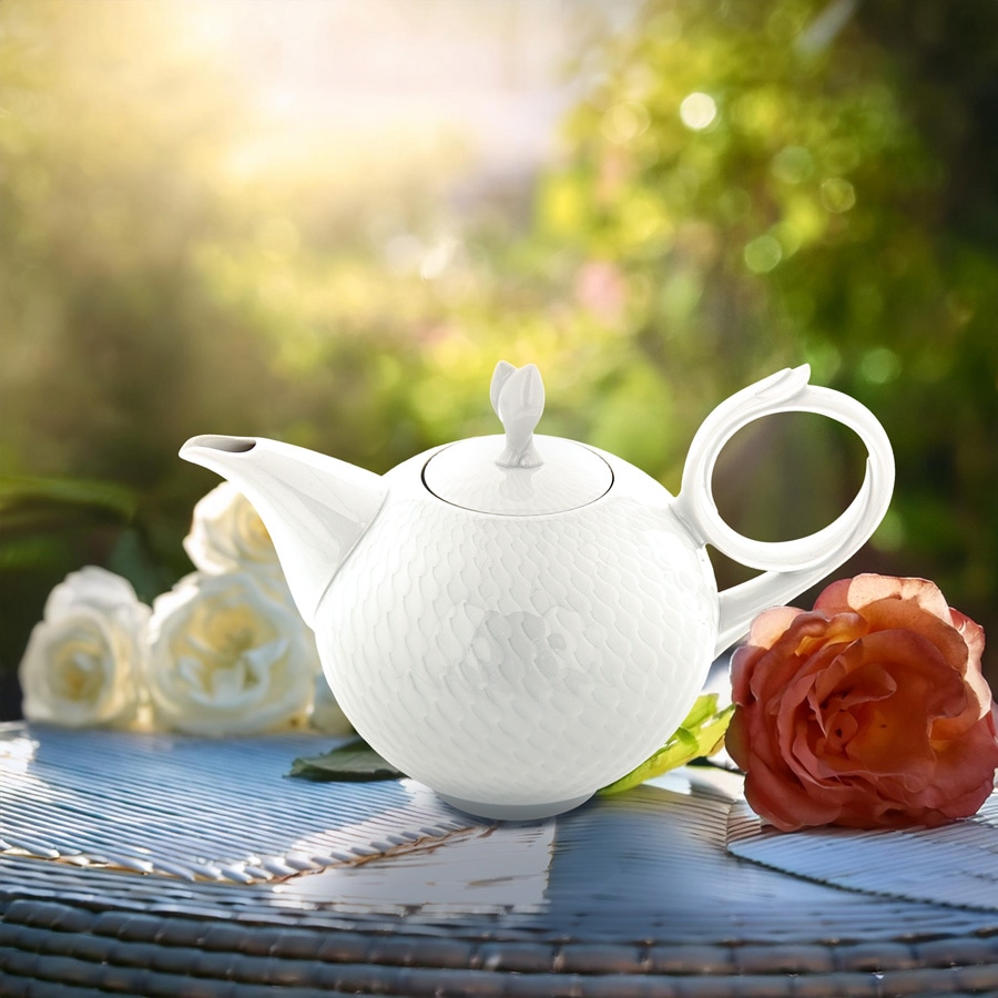 マイセン 波の戯れ ホワイト ティーポット 000000/29727 | 波の戯れ