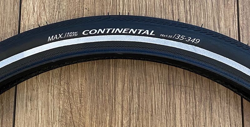 Continental(コンチネンタル) タイヤ Contact Urban Reflex 16×1.35