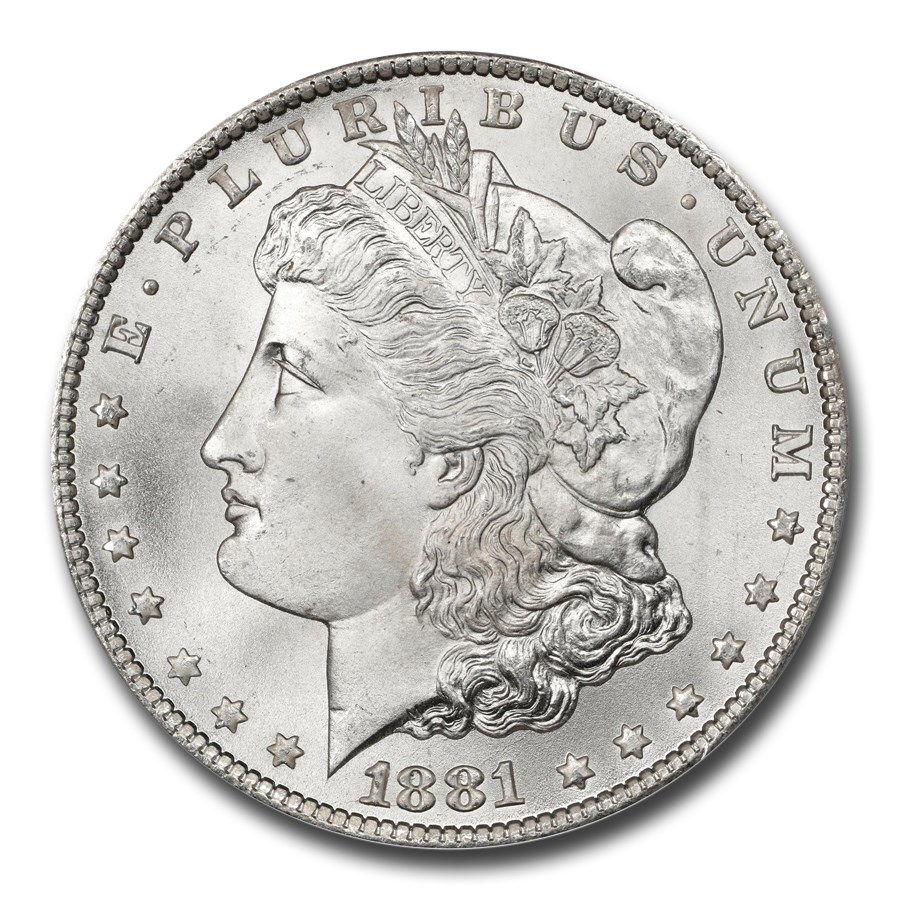 1881年 モルガン ダラー 銀貨 1ドル シルバー コイン モルガン ヘッド