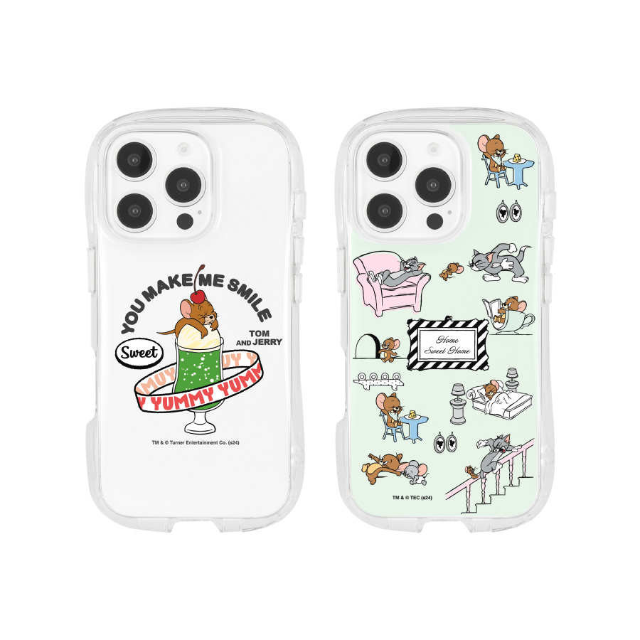 トムとジェリー iPhone16 Pro 対応 クリスタルクリアケース | た行