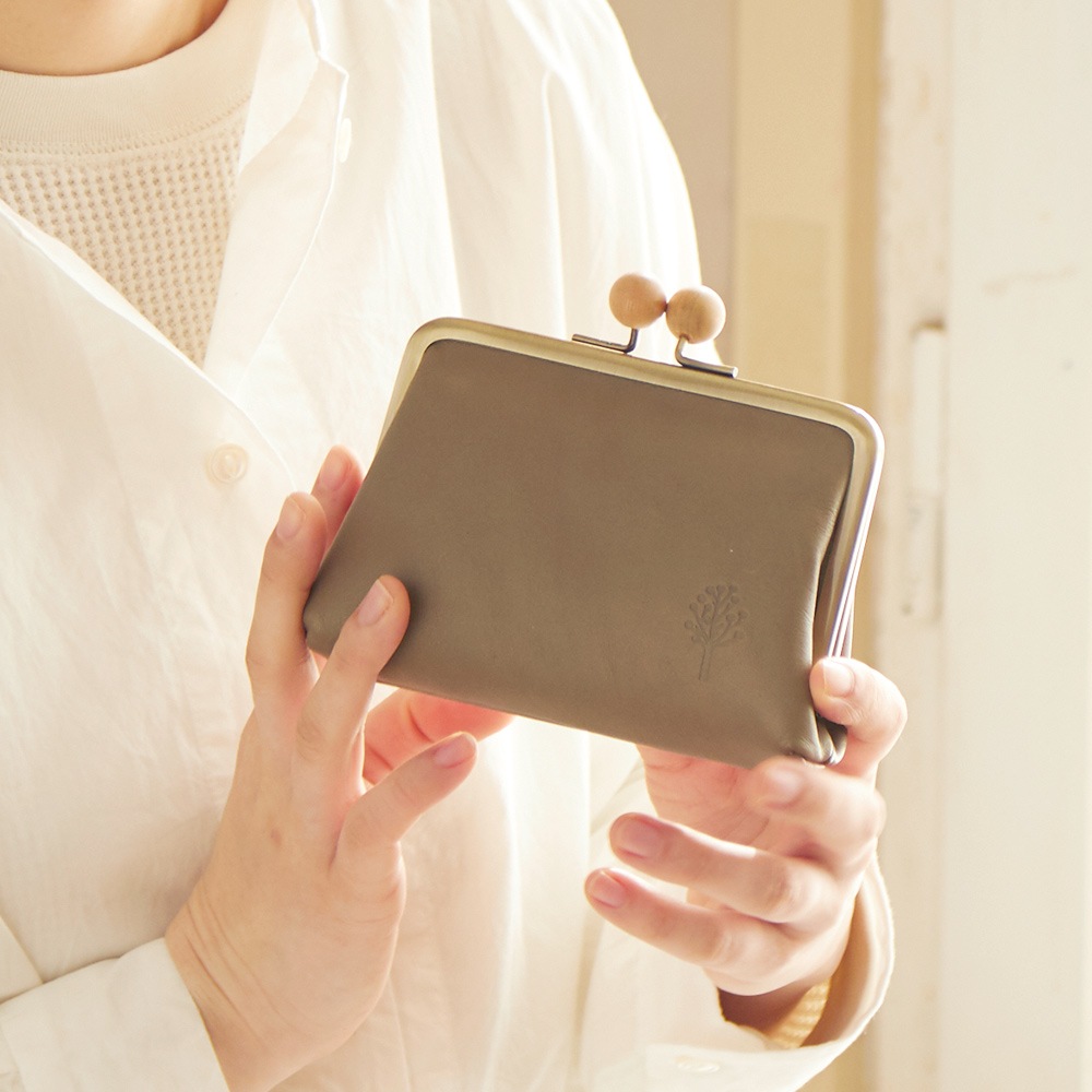 Kanmi. /カンミ ドロップツリー 木玉 がま口ミニウォレット WL22-25 本