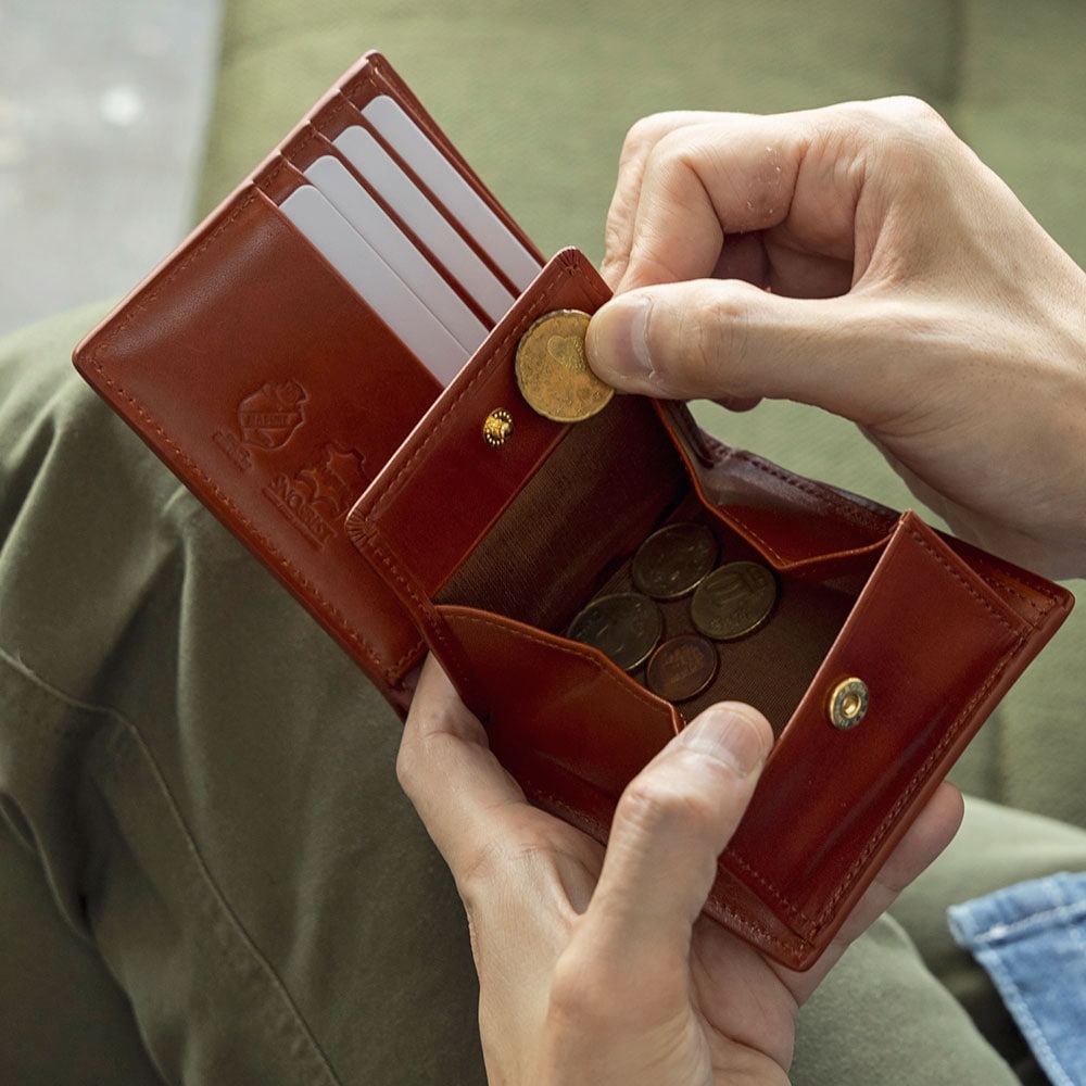 ルガトー レザー Rugato 二つ折り財布 本革 小銭入れ付き 財布