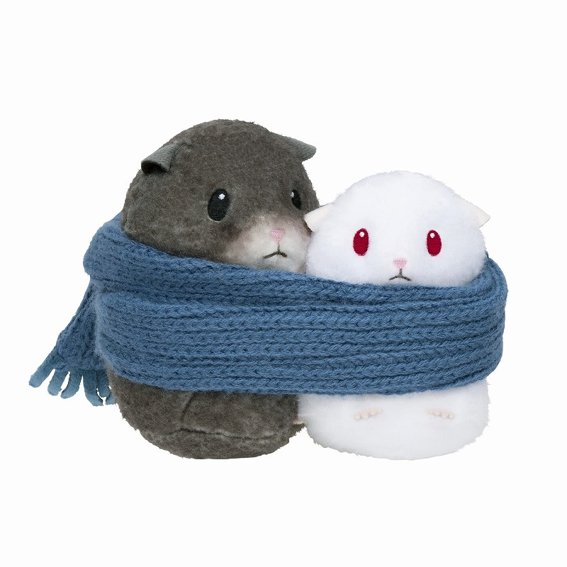 助六の日常 ほわほわぬいぐるみ (マフラーでむぎゅっとしたクロガネ