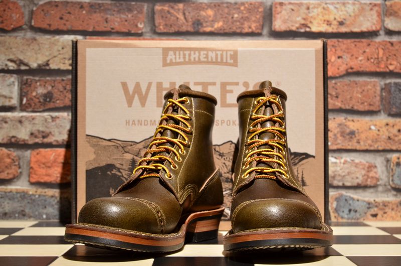 ホワイツ バウンティーハンター 8.0E ワックスドフレッシュ オリーブ