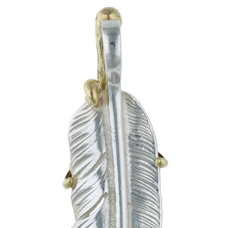 決算SALE】金爪メタル付き特大フェザー 左向き 【取扱：原宿シルバー店