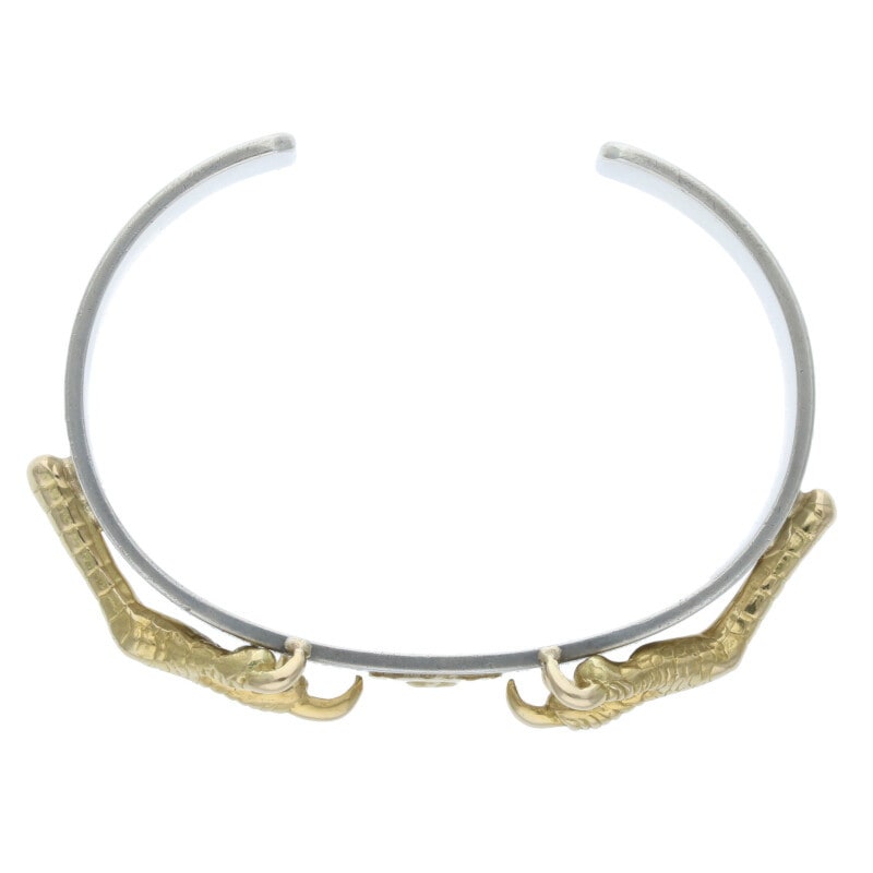 決算SALE】金爪付き平打ちブレス S ※ブレスのエンドに弱削れあり【取扱