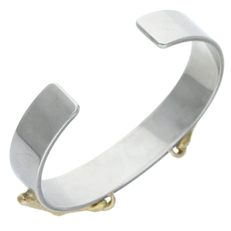 決算SALE】金爪付き平打ちブレス S ※ブレスのエンドに弱削れあり【取扱