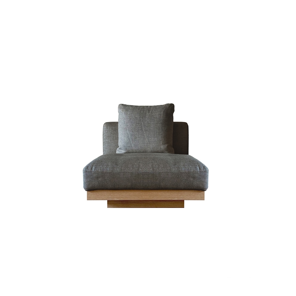 LANA SOFA 1人掛け アイボリー オーク/ウォルナット