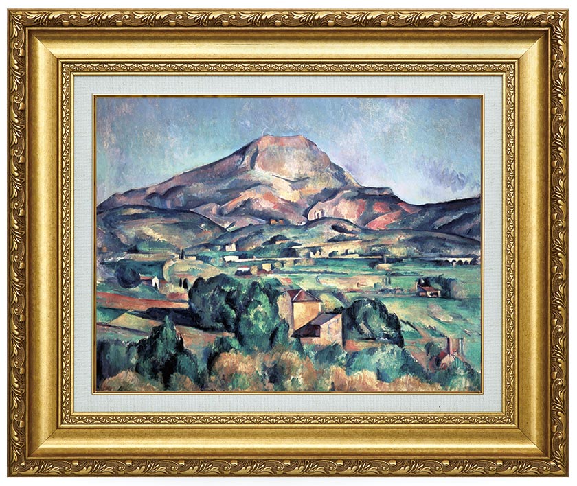 セザンヌ 『サント・ヴィクトワール山』 額装 立体複製名画 【ポイント