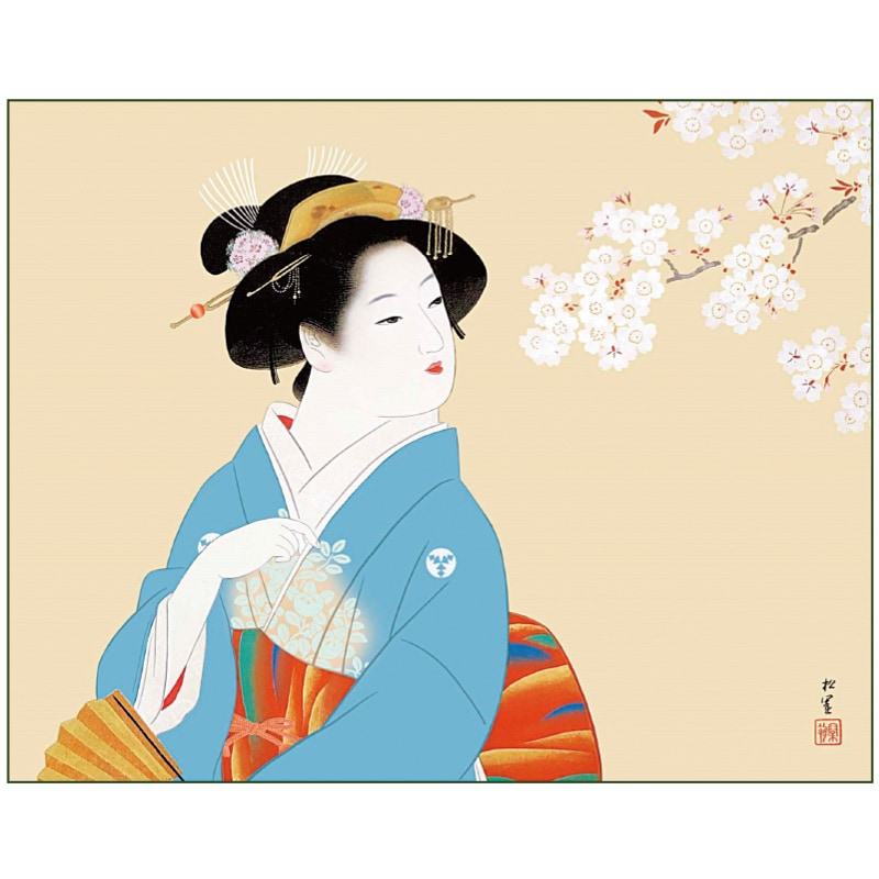 上村松園『花下美人』掛軸【ポイント5％還元中】 : アートの友社 上村