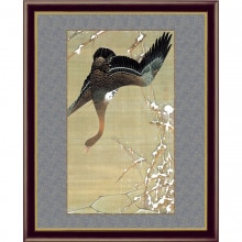 伊藤若冲 動植綵絵 群鶏図 高級仕様 掛軸 美術品 インテリア 作品 複製