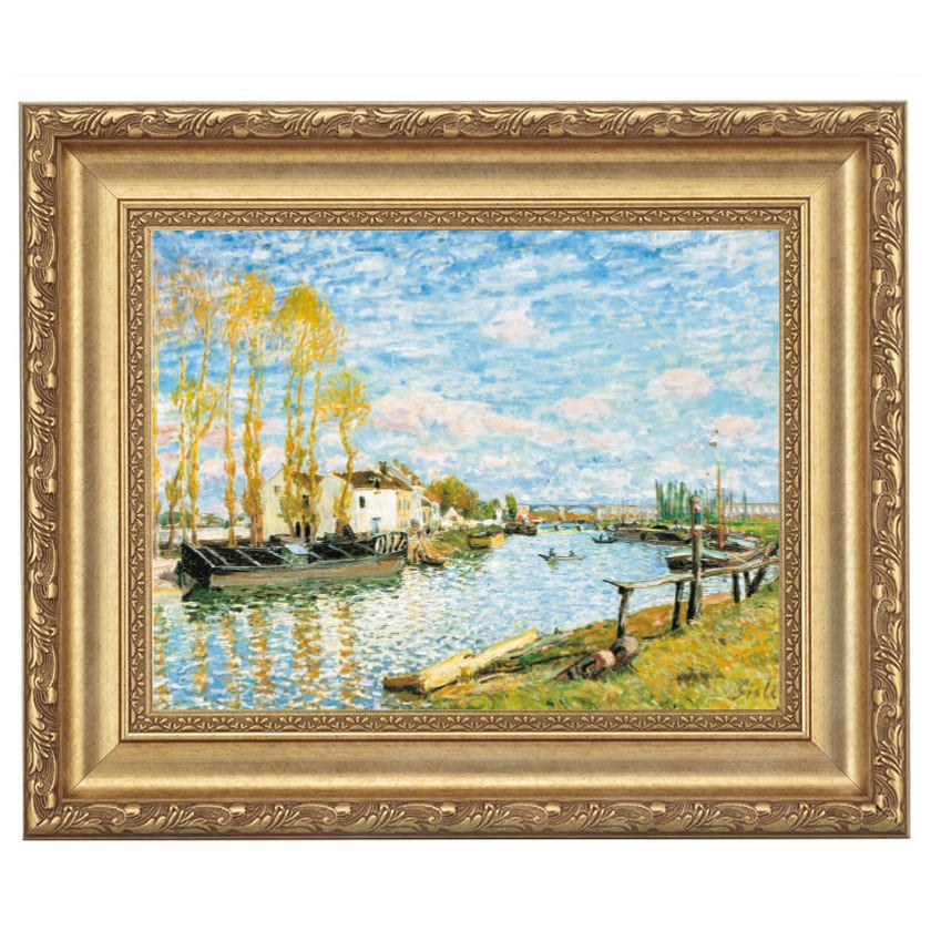 シスレー 「川のある風景」 4号 立体複製名画 : アートの友社 立体複製