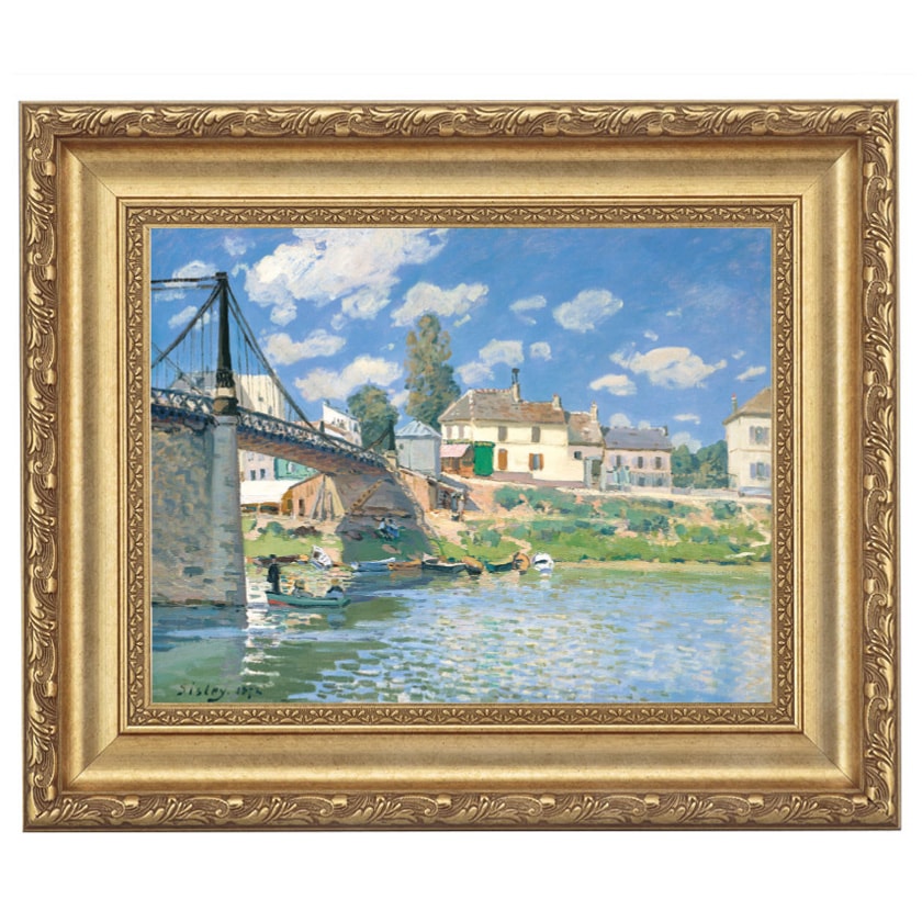 シスレー 「川のある風景」 4号 立体複製名画 : アートの友社 立体複製