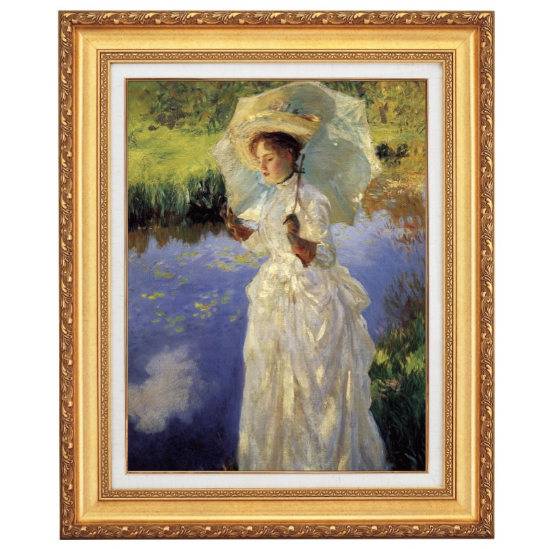 サージェント 朝の散歩 10号 立体複製名画 絵画 額付き インテリア