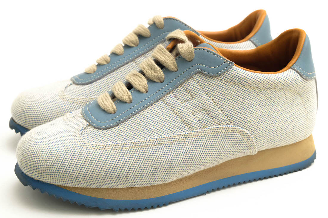 HERMES Quick クイック / エルメス Hロゴ コットンキャンバス 牛革