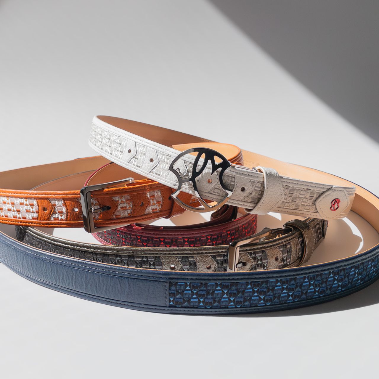 博多織×カーフ レザーベルトストラップ 35mm | BELT | HOMMON（ホンモン）