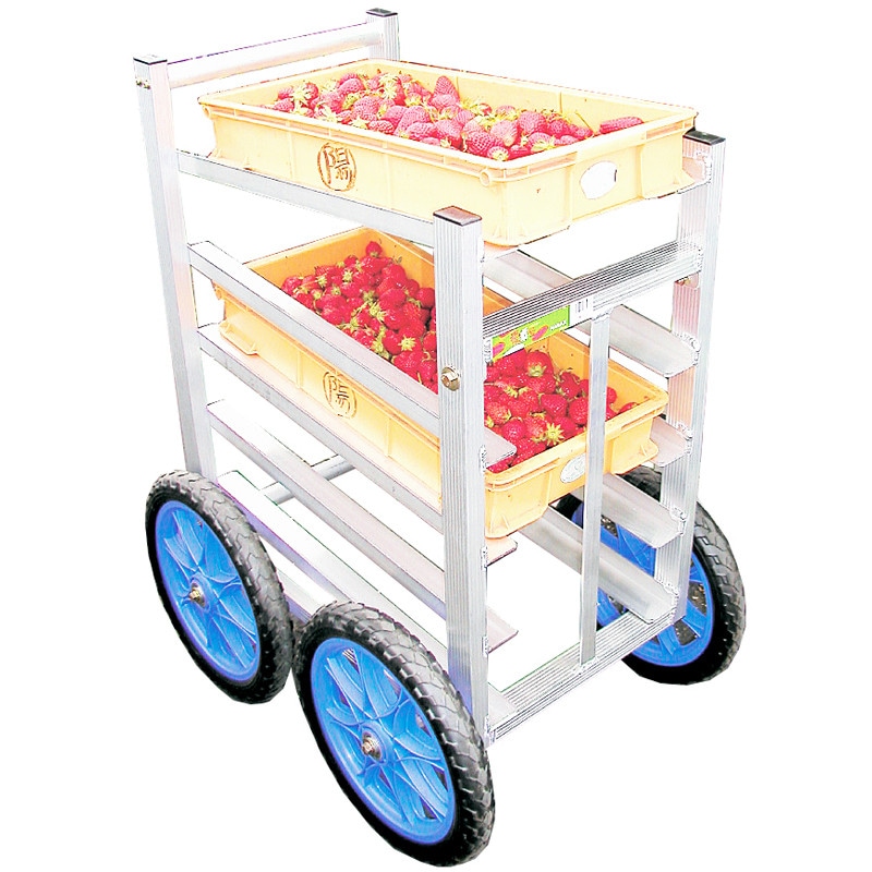 ハラックス 愛菜号 いちご収穫用ワゴン 5段斜め置きタイプ SW-514