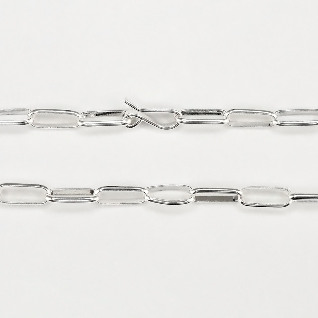 002NAV67503 SV925製ナバホチェーン 太さ4.2mmコマ10mm - 卸シルバー