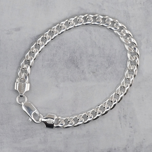 0020330SVL17 SV925製ブレスレット 喜平チェーン(マイアミキューバン