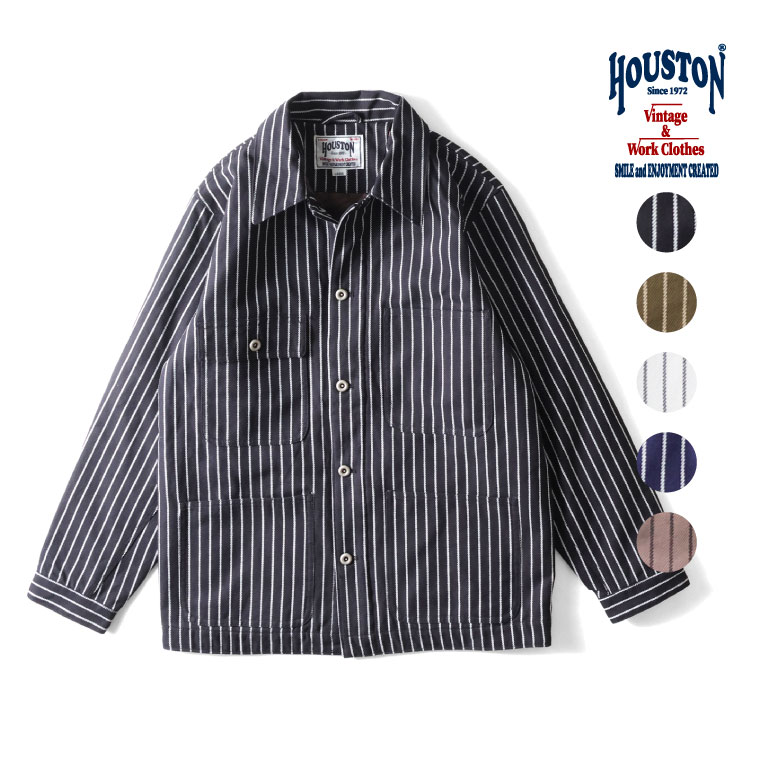 HOUSTON / ヒューストン 51500 STRIPE VIYELLA COVERALL / ストライプ