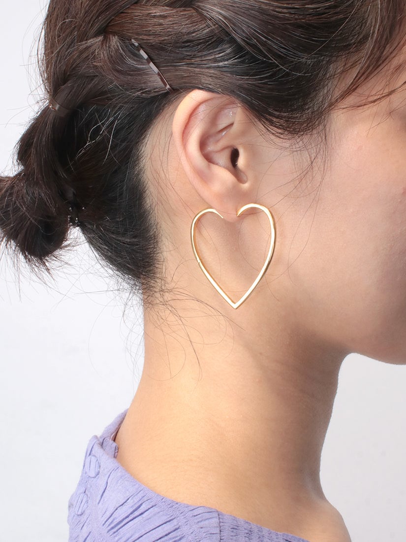 Hoop heart ピアス large / gold (片耳用)（ピアス）｜H.P.FRANCE公式