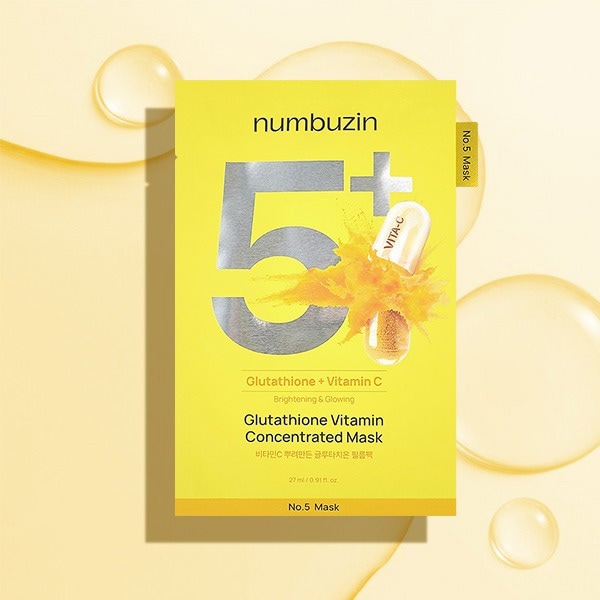 numbuzin] ナンバーズイン 5番 白玉グルタチオンCふりかけマスク 4枚