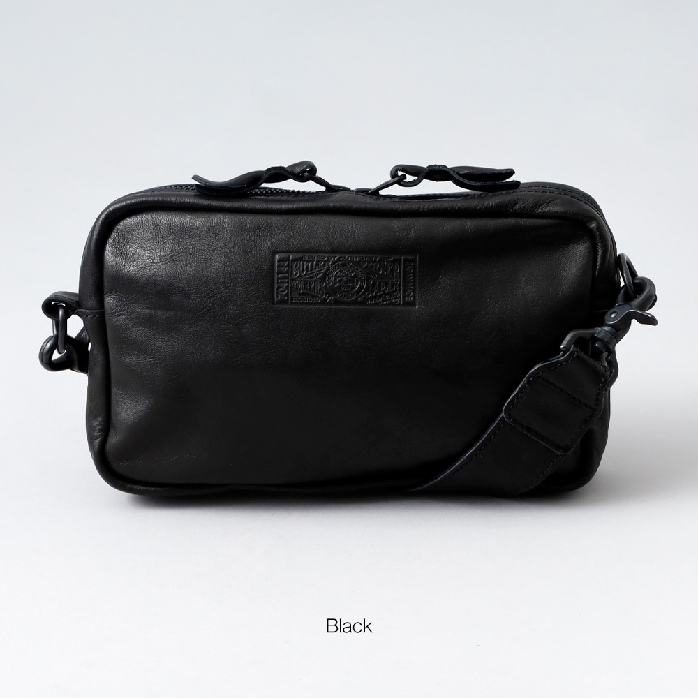 Butler Verner Sails】HORSE LEATHER SQUARE ZIP SHOULDER BAG ホース