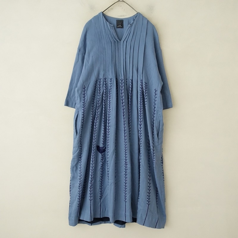 ミナペルホネン mina perhonen forest コットンタック刺繍ドレス