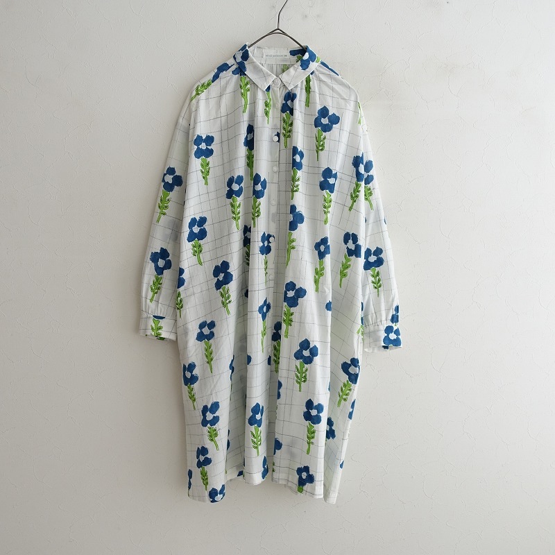 ミナペルホネン mina perhonen flow danceコットンプリントフレア