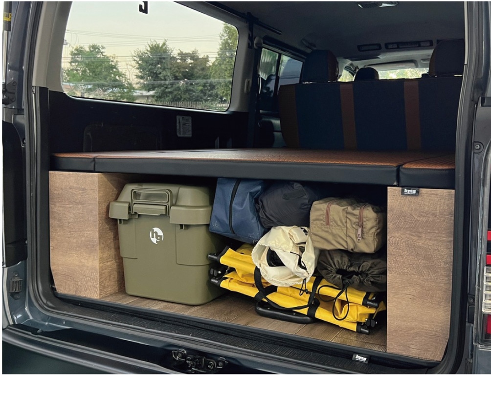 ハイエース ベッドキット ワイドS-GL用 BOX-DR（引き出し収納付き）（8