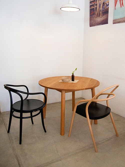 直径105cm チェリー無垢材 円形 ダイニングテーブル｜イデア