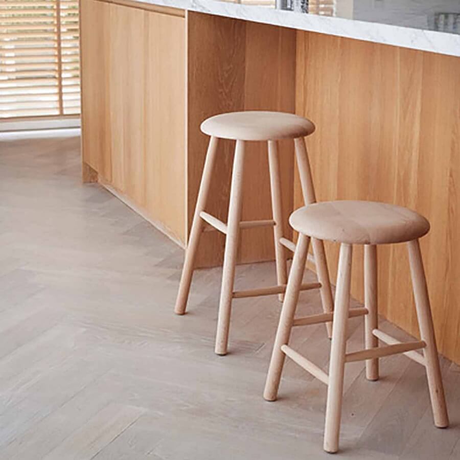 洗面台にちょうどいい】NORDIC STOOL NATURAL LARGE（ノルディック