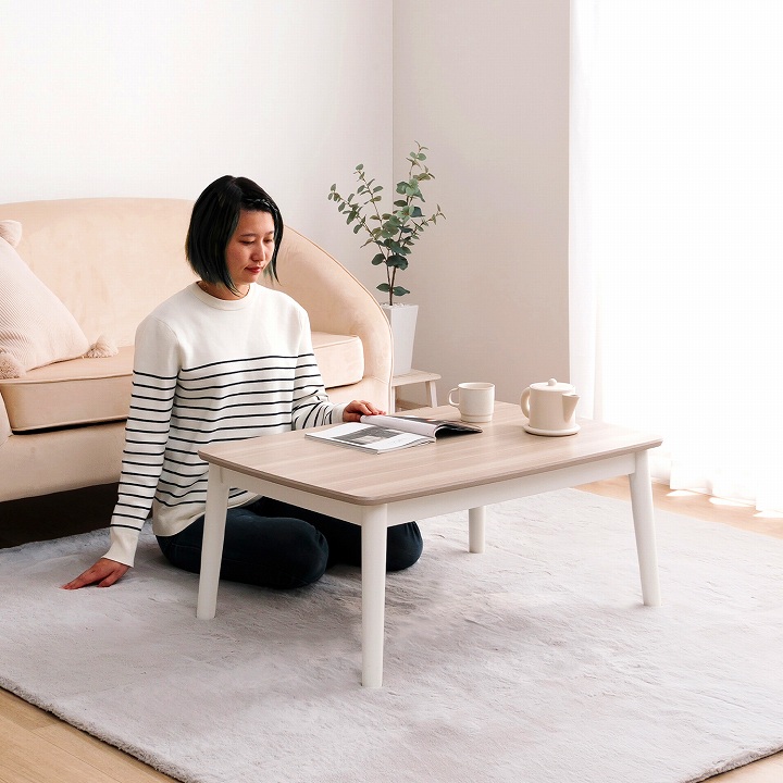 2wayこたつ台 コペルタ こたつテーブル 90×60cm 高さ調整｜イケヒコ