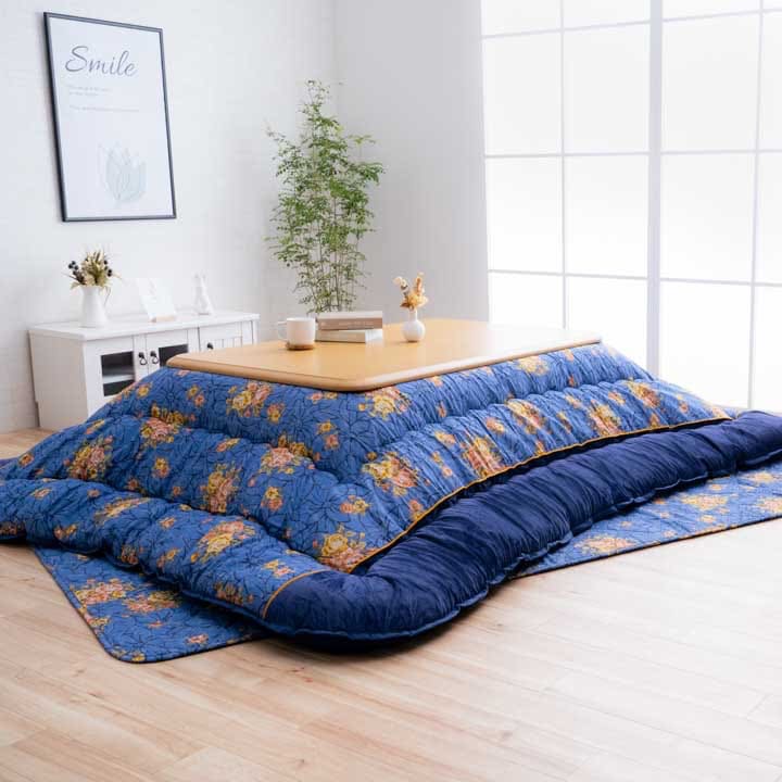 こたつ2点セット こたつ掛け布団 プラーナ 正方形 長方形 エレガンス柄