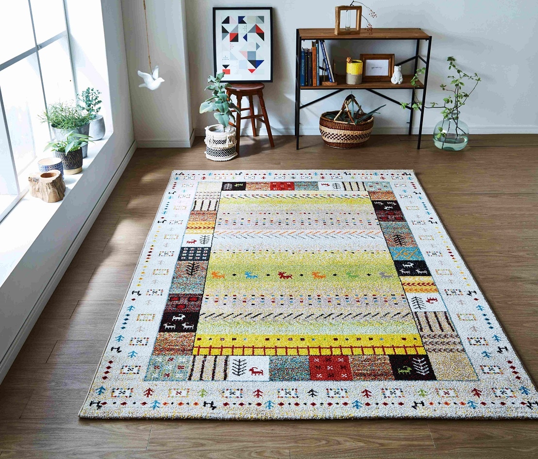 ウィルトンラグ イビサ トルコ製 ギャッベ柄｜イケヒコ公式通販