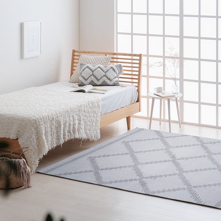 ラグ ミエル 撥水 ベニワレン風 モロッカン 格子柄｜イケヒコ公式通販