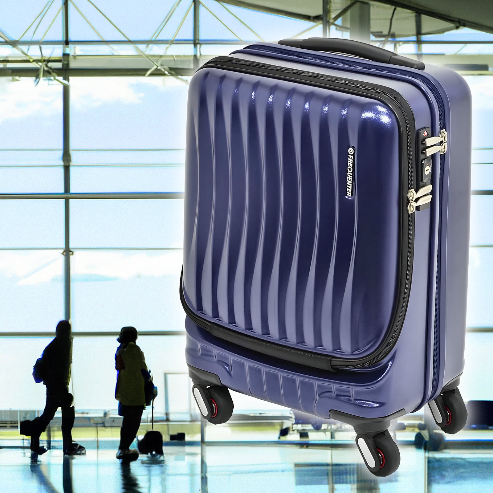 静音スーツケース フリクエンター キャリーケース ネイビー エンドー鞄