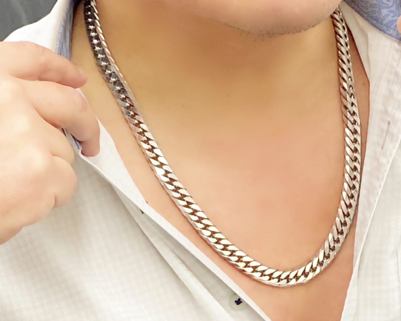 999刻印】US輸入 チベットシルバー999 喜平ネックレス ヴィンテージ