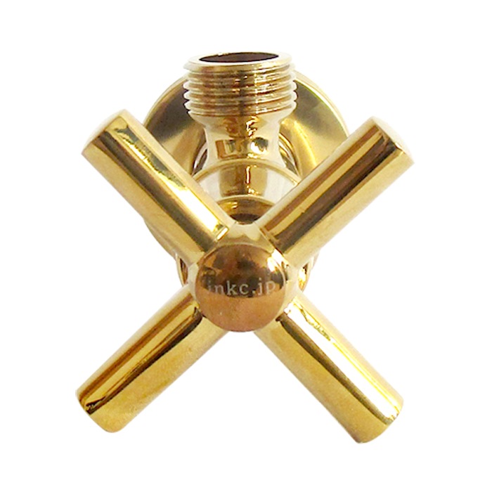 アングル止水栓 壁給水 おしゃれ 金 ゴールド | 品番INK-0304006H