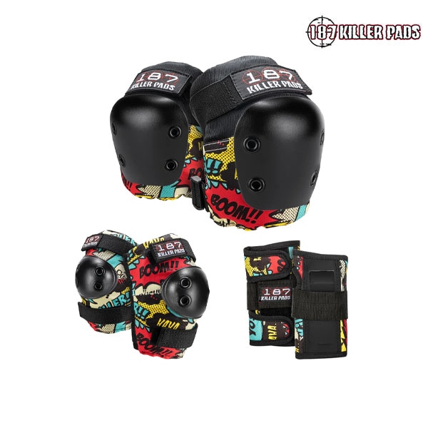 187 KILLER PADS】JUNIOR PAD SIX PACK comic プロテクター 肘 膝
