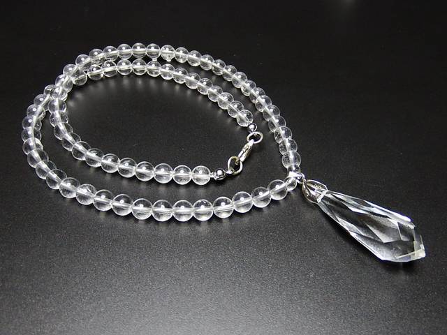 開運 浄化】天然石本水晶ペンダントトップ付きオリジナルネックレス