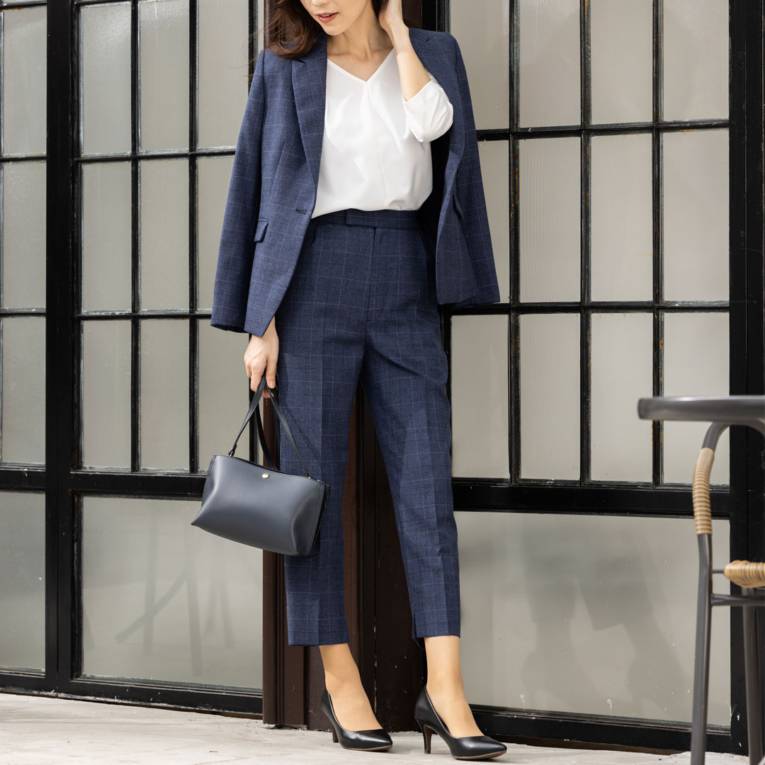 YUKI TORII ジャケット チェック柄 レディース 事務服 オフィス 制服